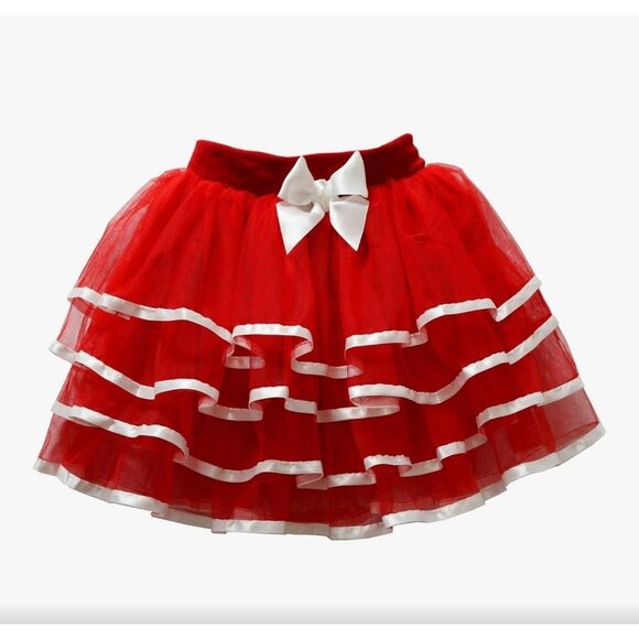 Tortoise & Rabbit® Other - Tortoise & Rabbit® Girls Tulle Tutu Skirt Red and White Size 9-12 yrs Dance